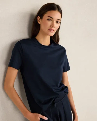 Haven Well Within Pima Cotton Short Sleeve Tee In Blue
