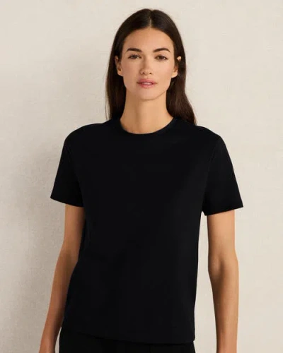 Haven Well Within Pima Cotton Short Sleeve Tee In Black