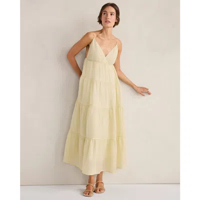 Haven Well Within Ramie Blend Tiered Maxi Dress In Neutral