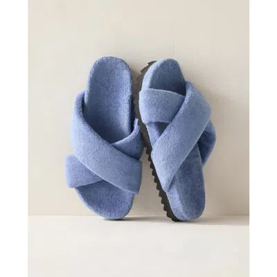 Haven Well Within Resti Criss-cross Terry Slippers In Blue