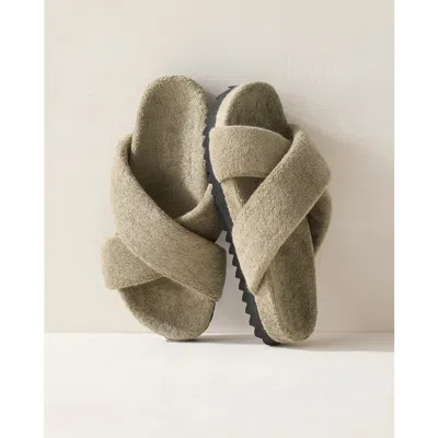 Haven Well Within Resti Criss-cross Terry Slippers In Green