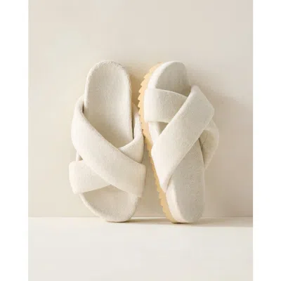 Haven Well Within Resti Criss-cross Terry Slippers In White