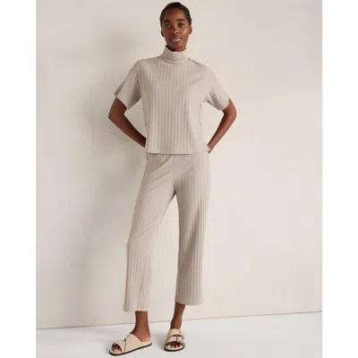 Haven Well Within Ribbed Straight Leg Pants In Neutral