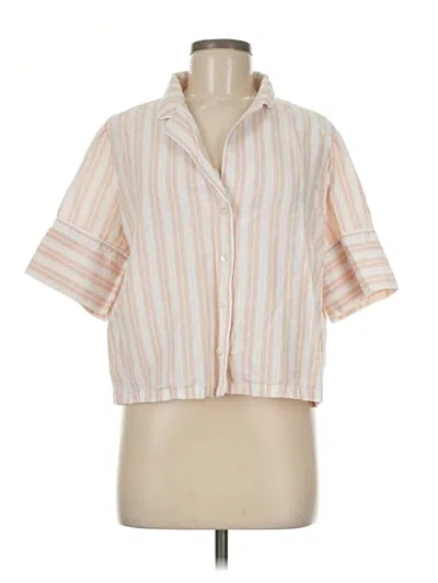 Pre-owned Haven Well Within Short Sleeve Blouse In Brown