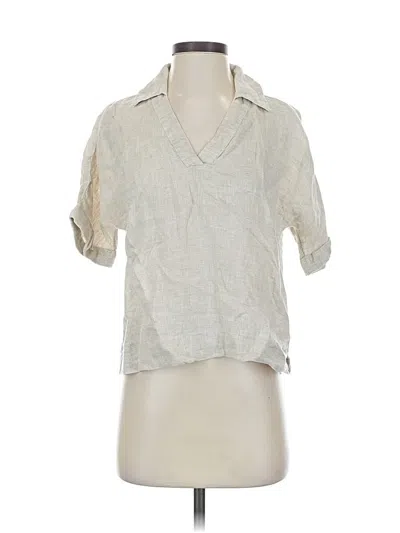 Pre-owned Haven Well Within Short Sleeve Blouse In Gray