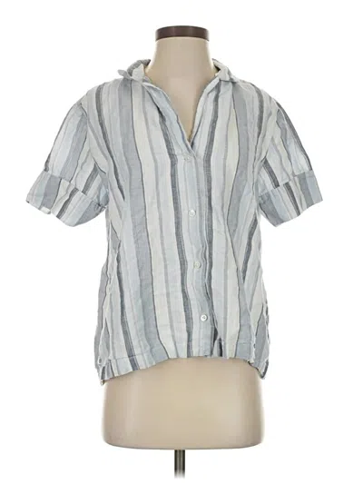 Pre-owned Haven Well Within Short Sleeve Blouse In Silver