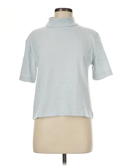 Pre-owned Haven Well Within Short Sleeve Top Gray Turtleneck Tops