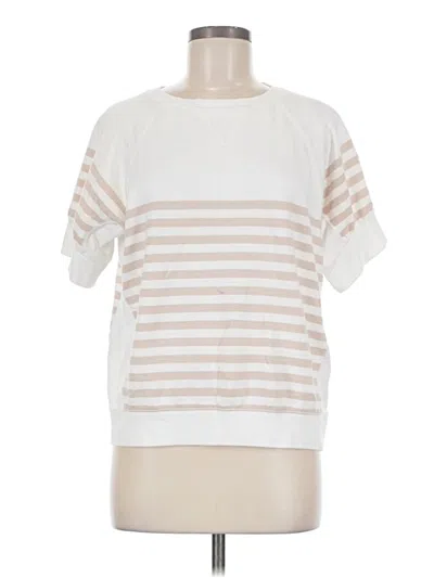 Pre-owned Haven Well Within Short Sleeve Top Ivory Boatneck Tops