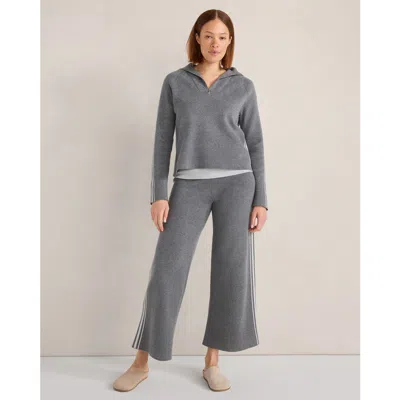 Haven Well Within Side Stripe Wide Leg Pants In Dk Earl Grey Hthr