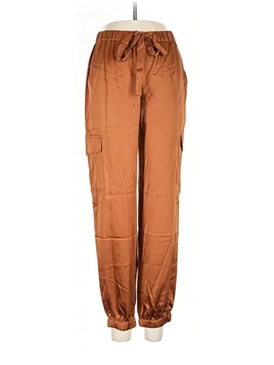 Pre-owned Haven Well Within Silk Pants In Brown