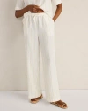 Haven Well Within Silky Linen Blend Drawstring Pants In White