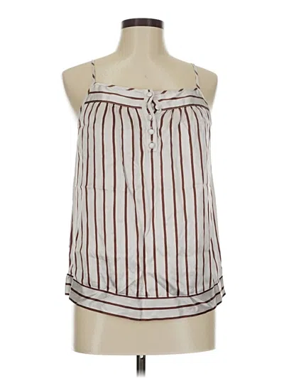 Pre-owned Haven Well Within Sleeveless Silk Top Brown Halter Neckline Tops