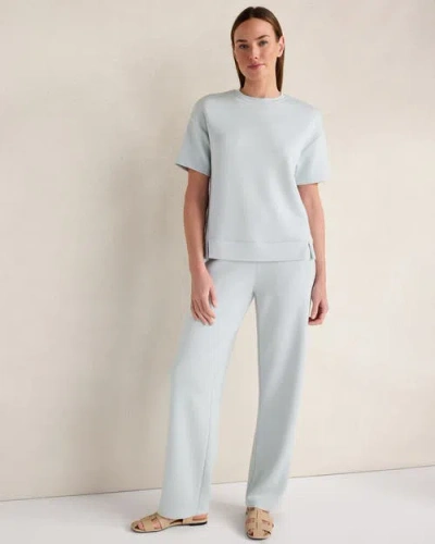 Haven Well Within Soft Knit Short Sleeve Top In Blue