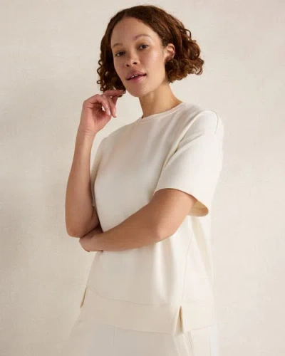 Haven Well Within Soft Knit Short Sleeve Top In Neutral