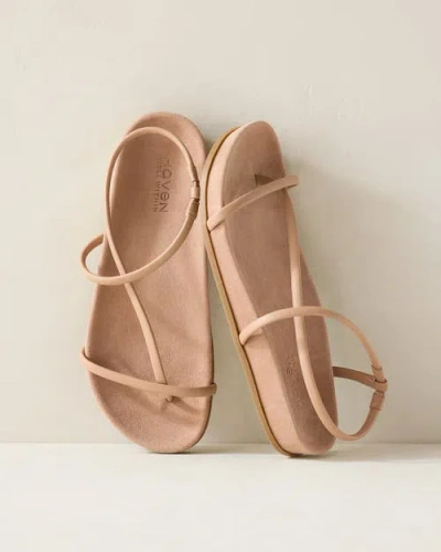 Haven Well Within Strappy Leather Molded Sandals In Brown