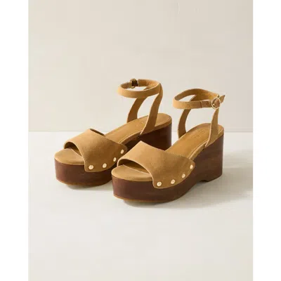 Haven Well Within Suede And Wood Platform Sandals In Multi
