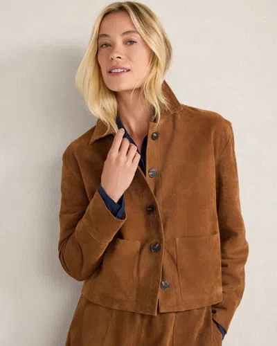 Haven Well Within Suede Patch Pocket Jacket In Brown