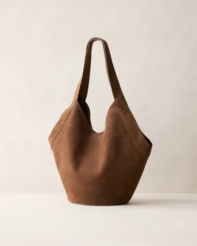 Haven Well Within Suede Slouchy V Tote In Brown