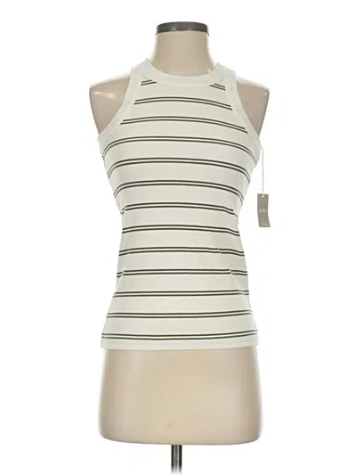 Pre-owned Haven Well Within Tank Top Ivory Halter Neckline Tops