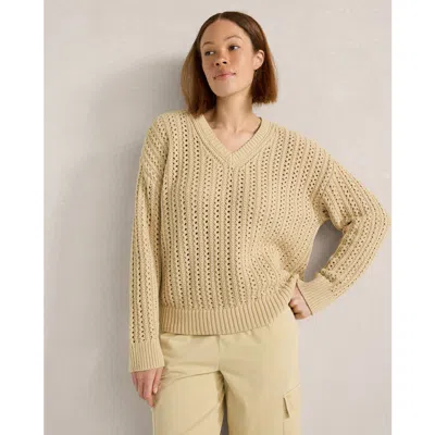 Haven Well Within Textured Cotton Blend V-neck Sweater In Cortado