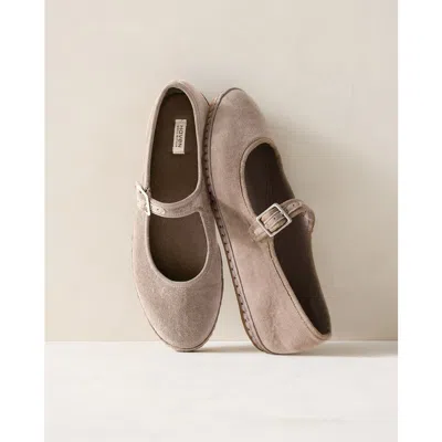 Haven Well Within Velvet Mary Jane Ballet Flats In Neutral