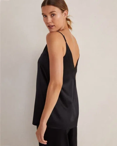 Haven Well Within Washable Silk Double V Sleep Cami In Black