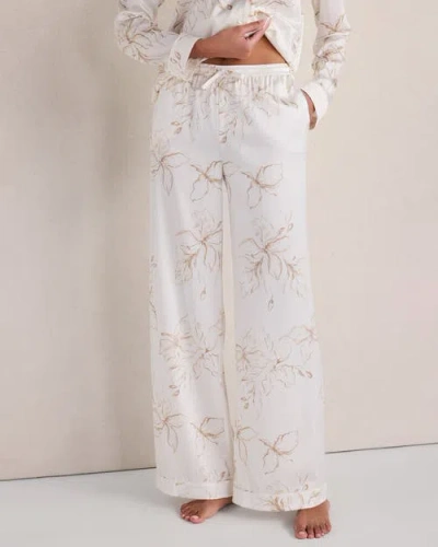 Haven Well Within Washable Silk Floral Pajama Pants In Neutral