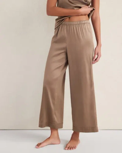 Haven Well Within Washable Silk Sleep Pants In Brown
