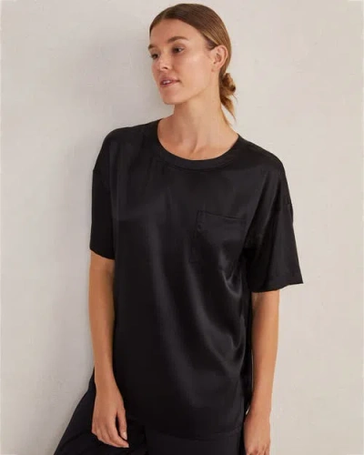 Haven Well Within Washable Silk Sleep Top In Black