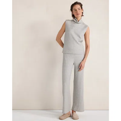 Haven Well Within Wide Rib Wide Leg Pants In Ash Hthr