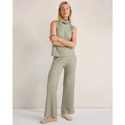 Haven Well Within Wide Rib Wide Leg Pants In Forest Hthr