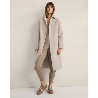 Haven Well Within Wool Blend Funnel Neck Coat In Brown