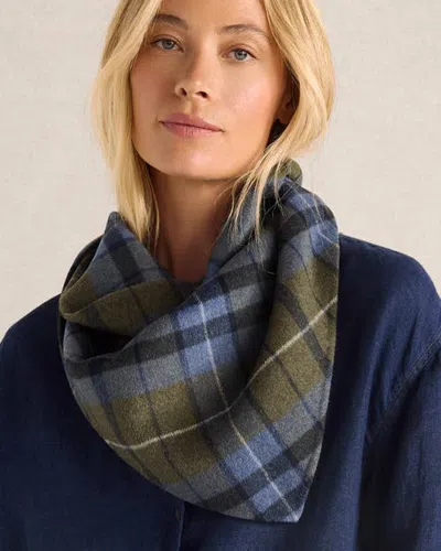 Haven Well Within Wool Blend Plaid Triangle Scarf In Grape Leaf Multi Plaid