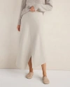 Haven Well Within Wool Blend Split Hem Skirt In Neutral