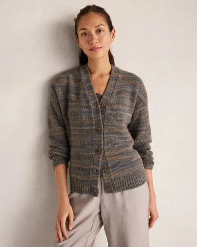 Haven Well Within Wool Space-dye Textured Cardigan In Multi
