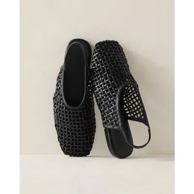 Haven Well Within Woven Leather Sandals In Black