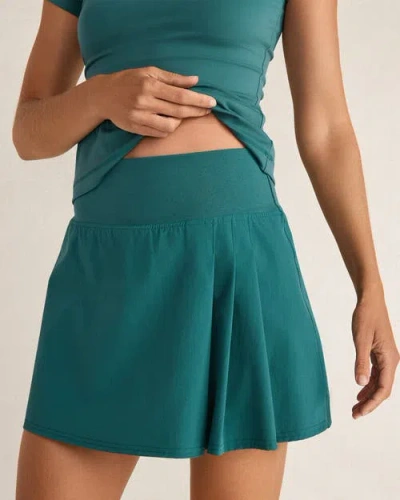 Haven Well Within Woven Nylon Pleated Active Skort In Green