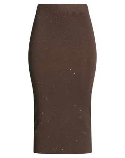 Haveone Bottomwear - Midi Skirts In Dark Brown - Green - Beige - Grey