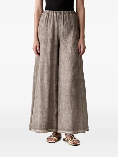 Haveone Elasticated Palazzo Pants In Gray