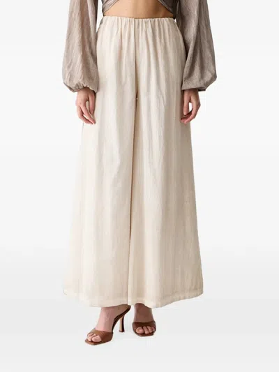 Haveone Elasticated-waistband Palazzo Pants In Neutral