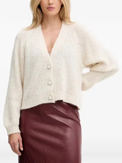 Haveone Long-sleeves Cardigan In White