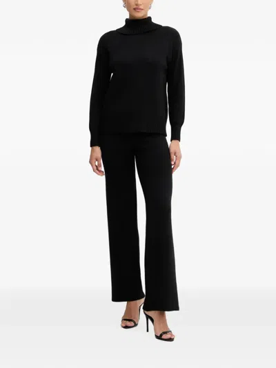 Haveone Roll-neck Trousers And Sweater Set In Black