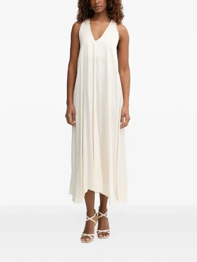 Haveone V-neck Sleeveless Maxi Dress In Neutral