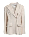 Haveone Woman Blazer Beige Size S Cotton, Linen, Viscose, Acetate In Beige