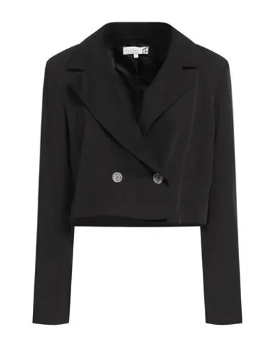 Haveone Woman Blazer Black Size L Polyester, Elastane