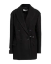 Haveone Woman Blazer Black Size M Polyester, Wool