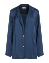 Haveone Woman Blazer Blue Size S Viscose In Blue