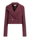 Haveone Woman Blazer Burgundy Size L Polyester, Elastane In Red