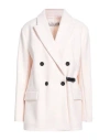 Haveone Woman Blazer Cream Size S Polyester, Wool