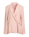 Haveone Woman Blazer Light Pink Size L Viscose, Polyester, Acetate